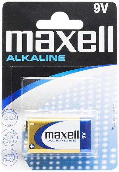 Maxell, 6LR61 baterija, 9V Alkaline (krona)