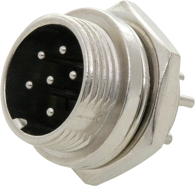 24-770# 6 kontaktų cb mikrofono lizdas korpusui