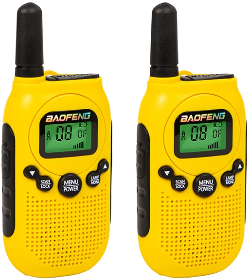 Blow Pūt PMR radijas BF-T6 2W 2vnt geltonas BAOFENG