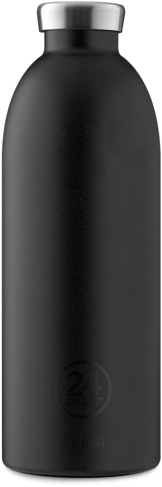 24Bottles 24 buteliai - Clima butelis 0,85 l - akmens apdaila - smokingo juoda (24B452)