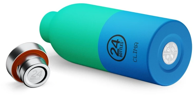 24Bottles 24Buteliai - Clima - Wave - Blå, Grøn - 500 ml