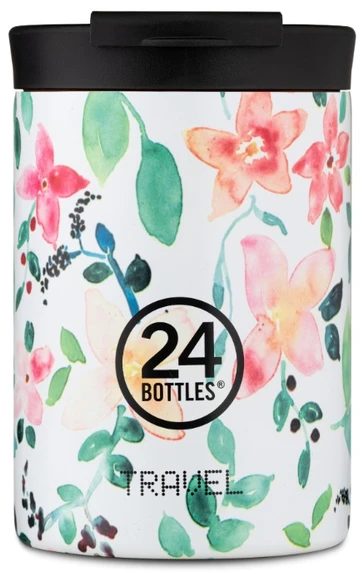 24Bottles - Kelioninė stiklinė - Akmens spalvos apdaila - Little Buds - 350 ml