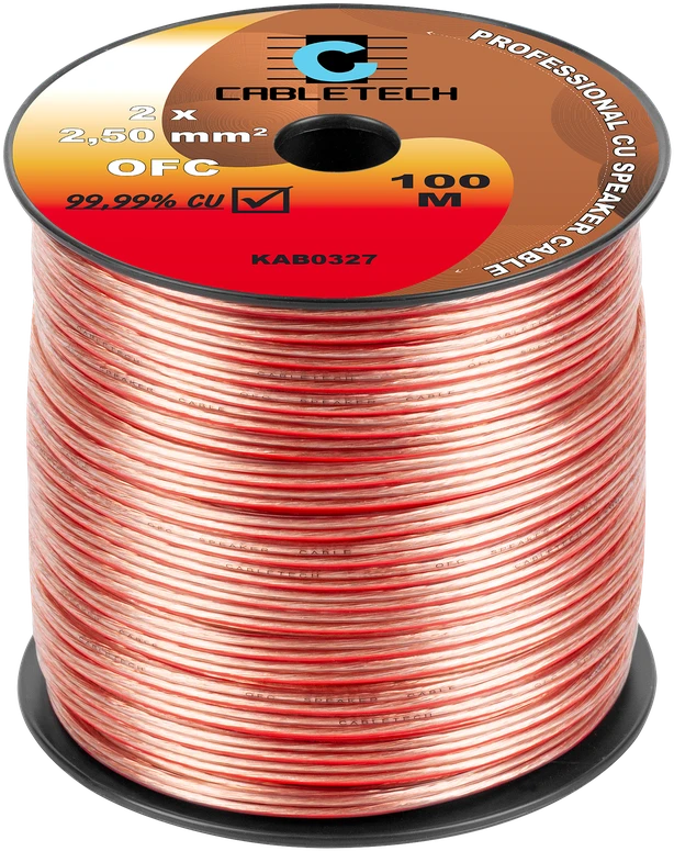 Cabletech Kolonėlių kabelis OFC 2.5mm 100m