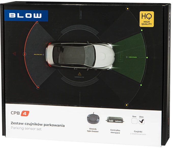 BLOW CPB4 atbulinės eigos jutiklis 22mm - sidabrinis