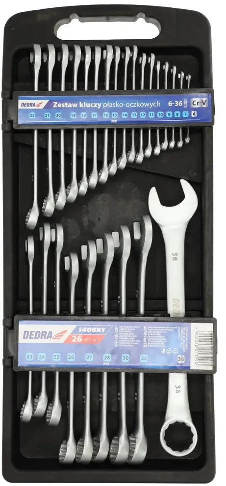 Dedra Raktai ploktikilpiniai 636mm 25vnt CrV Kasete