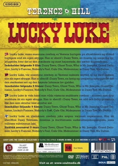 275 Laimingasis Lukas – pilna kolekcija – 9 DVD dėžutė