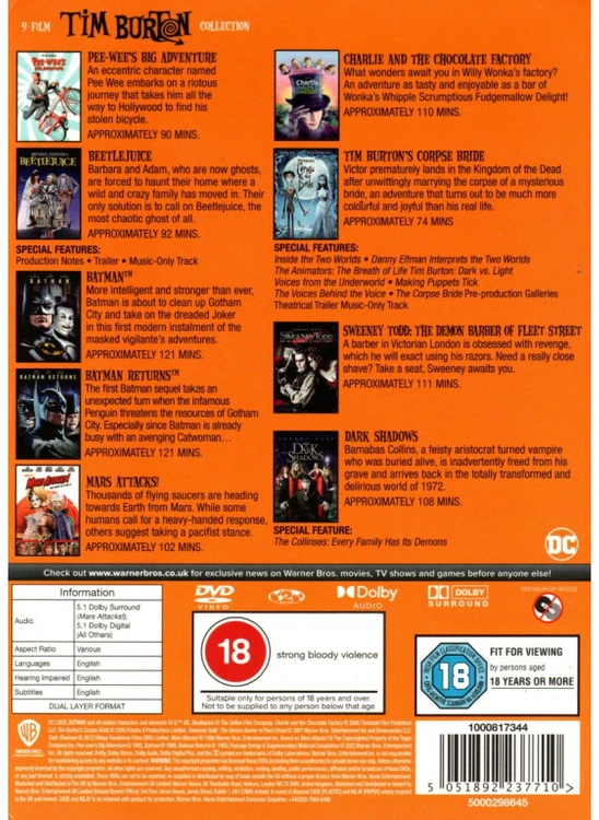 281 Timo Burtono kolekcija (9 mėgstamiausių filmų kolekcija)
