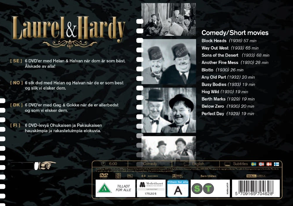 284 Išskirtinė „Laurel Hardy“ kolekcija – 1 tomas (9 diskai)