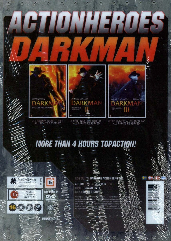293 „Darkman“ trilogija: Veiksmo herojai (Steelbook) Liam Neeson