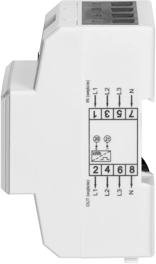 Orno 3 Fazowy Trifazis elektros skaitiklis, 80A, MID, 4,3 moduliai, DIN TH-35mm
