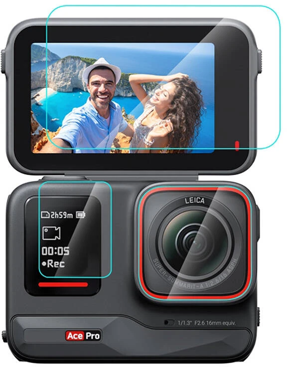 PULUZ 3-in-1 grūdinto stiklo dangtelis, skirtas Insta360 Ace Pro (PU951T)