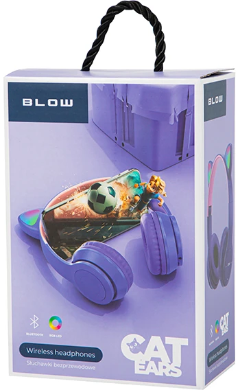 Blow BT 5.0 LED ausinės purpurinės ausys
