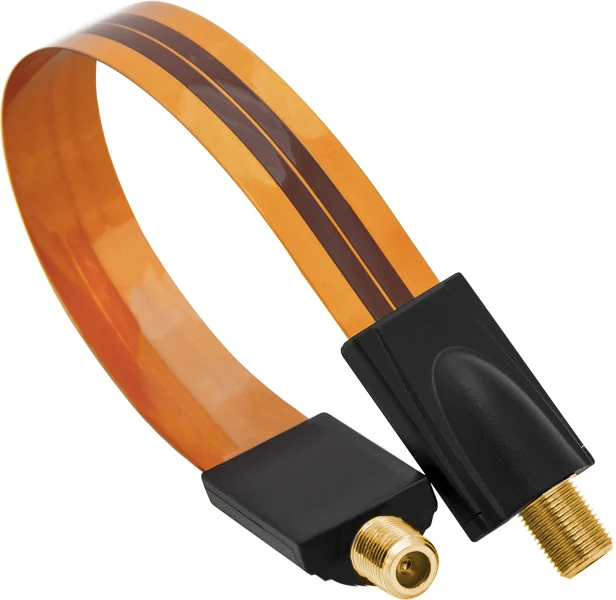 3265# Adapteris f: f lizdas-f lizdas itin plokščias kabelis 20 cm