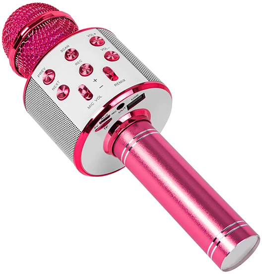 PRM402 BLOW rožinis karaokės mikrofonas