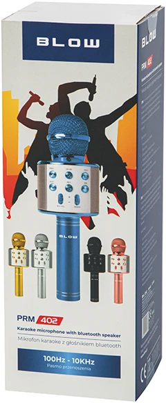PRM402 BLOW mėlynas karaokės mikrofonas