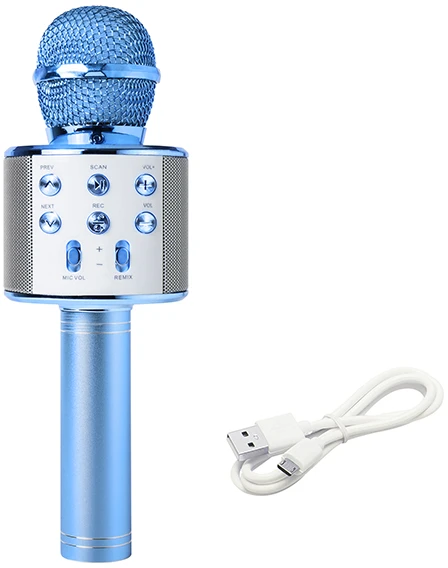 PRM402 BLOW mėlynas karaokės mikrofonas