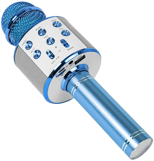 PRM402 BLOW mėlynas karaokės mikrofonas