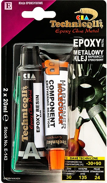 3384# Metalo epoksidiniai klijai 2 x 20 ml Technicqll