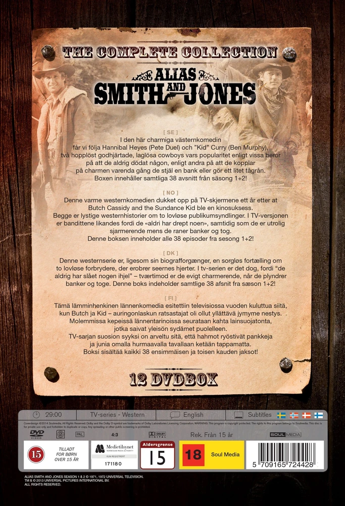 345 Alias ​​Smith Jones - Pilna kolekcija (12 diskų) - DVD