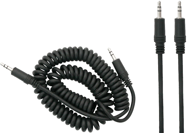 3.5mm stereo laidas su spyruokline spirale