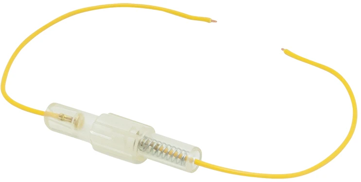 4021# Saugiklio lizdas 30 mm su laidu, geltonas 0,75 (pl)