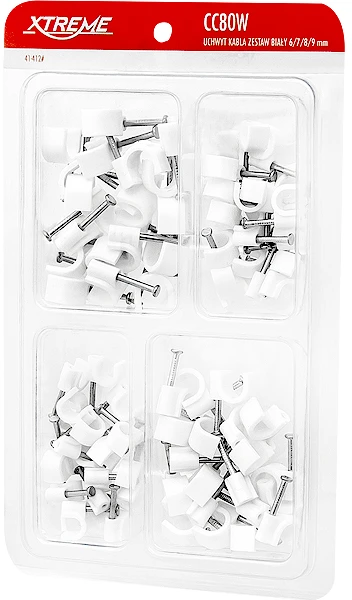Blow Oem Laidų laikiklių komplektas 6, 7, 8, 9mm - 80 vnt baltos spalvos
