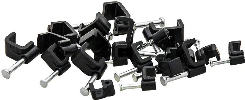 Blow Kabelio laikiklis 4/4mm juodas plokščias