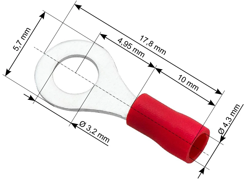 Blow Oem Izoliuota žiedinė jungtis varžtas 3.2 - 100vnt