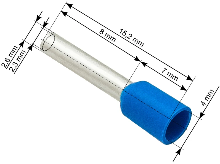 Blow Izoliuota jungties įvorė 2.5/8 mėlyna