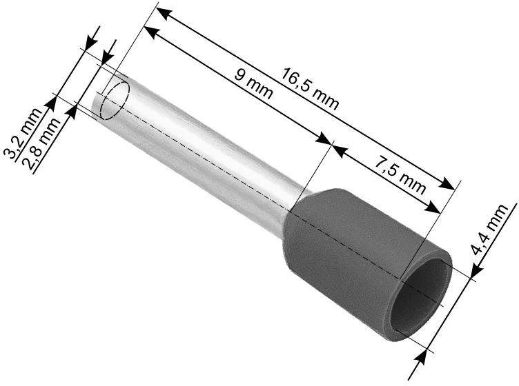 Blow Izoliuota jungties įvorė 4.0/9 pilka