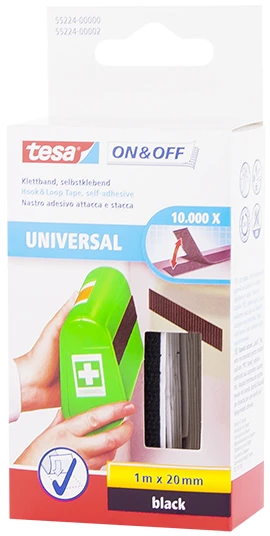 Blow Juoda lipni juosta 1m x 20mm TESA