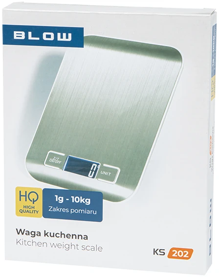 Blow Virtuvinės svarstyklės KS202 sidabrinės 10kg