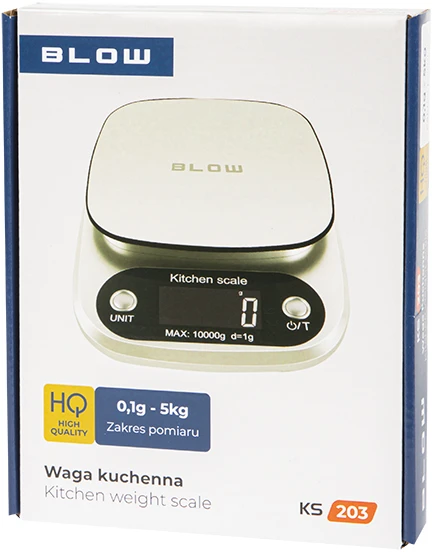 Blow Virtuvinės svarstyklės KS203 sidabrinės 5kg