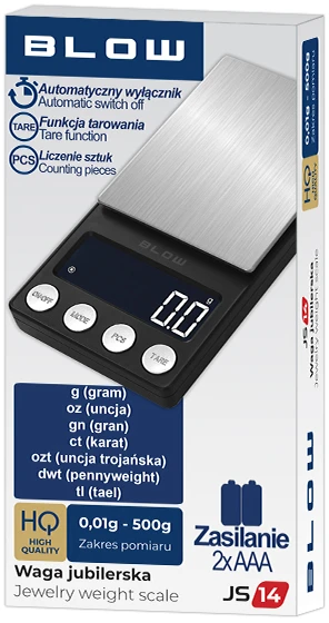 Virtuvinės svarstyklės Blow Juvelyrinės svarstyklės JS14 0.01-500g