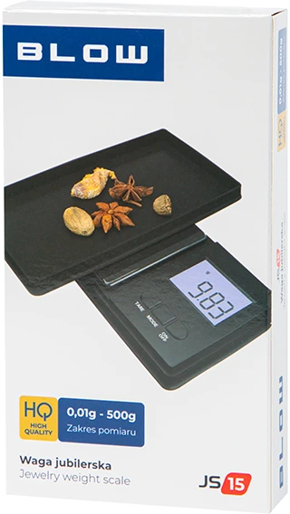 Virtuvinės svarstyklės Blow JS15 papuošalų svarstyklės 0.01-500g