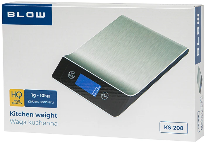 Virtuvinės svarstyklės Blow Virtuvės svarstyklės KS208 10kg 1g