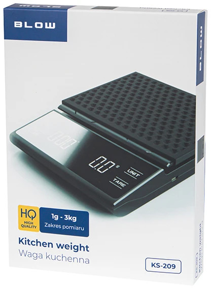 Blow Virtuvinės svarstyklės KS209 3kg 0.1g