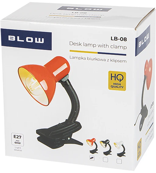 Blow Stalinė lempa LB-08 su segtuku - Raudona