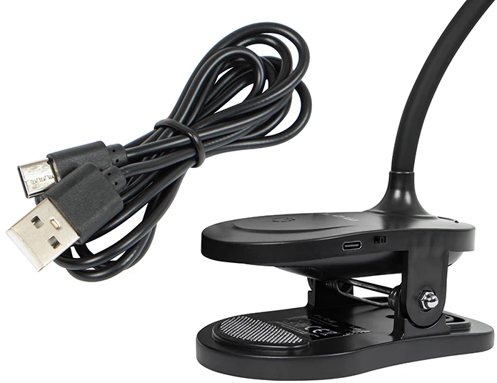 Blow LB-20 LED stalinė lempa su segtuku, juoda