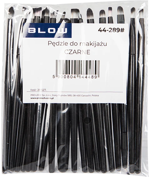 Blow Juodi makiažo šepetėliai 20 vnt