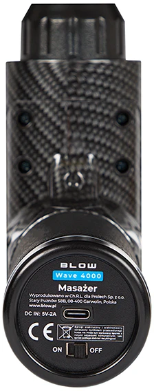 Masažuoklis Blow Wave 4000, juodos spalvos