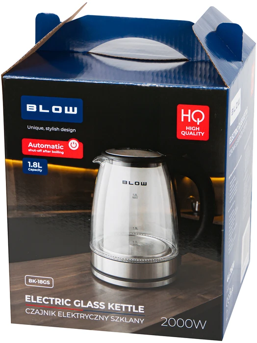Stiklinis virdulys 2000W BK-18GS BLOW