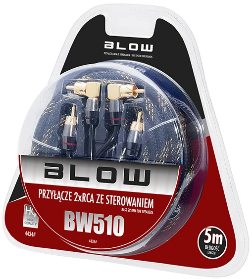 Blow 2xRCA kabelis 5m pakuotėje