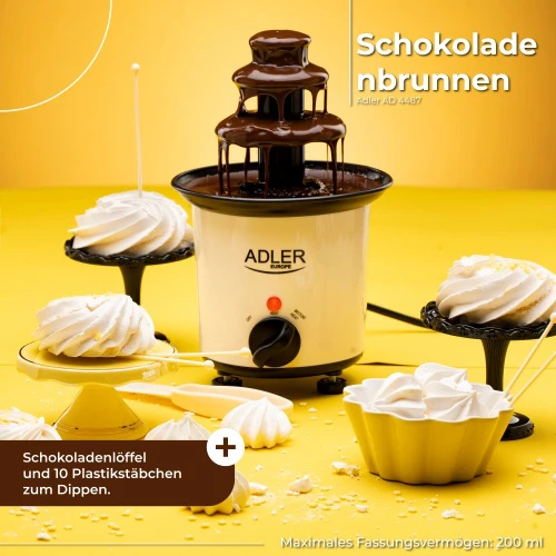 Adler | Šokolado fontanas | AD 4487 | Šokoladinis fontanas | 30 W