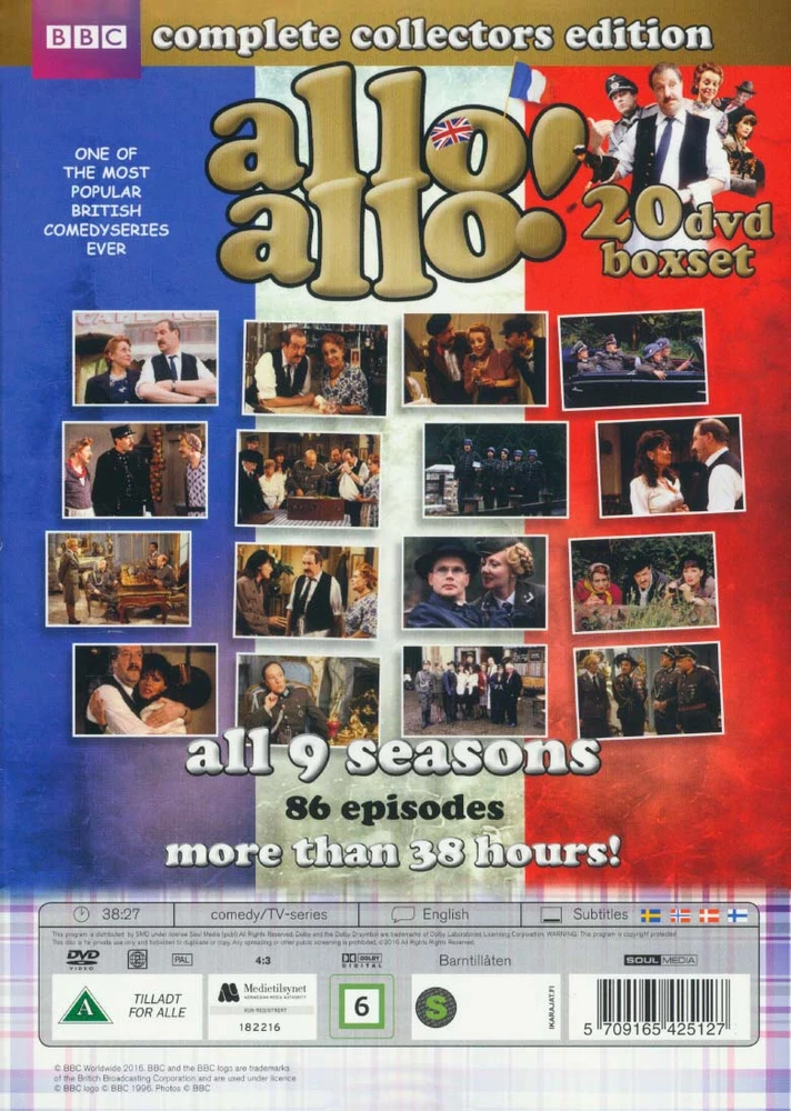 454 Allo Allo: Pilna kolekcija – 20 DVD rinkinys