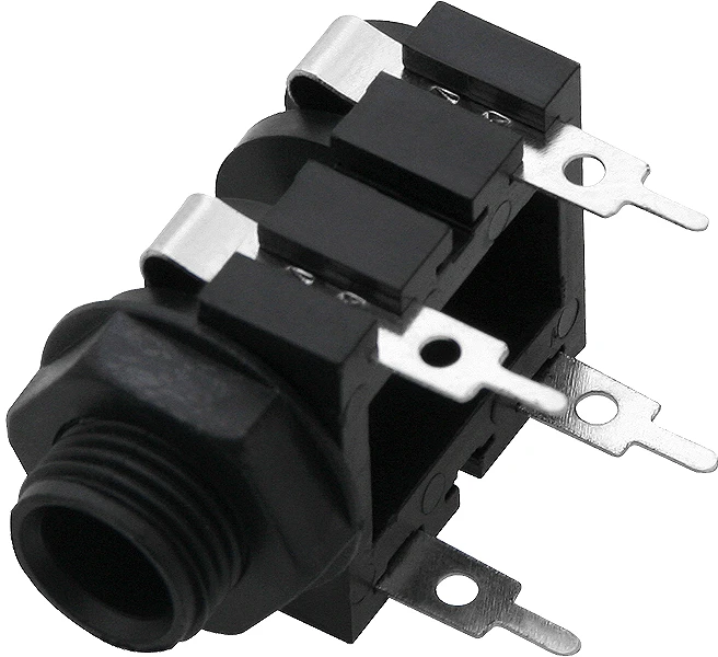 6.3 mm AUX lizdas su metaliniais kontaktais