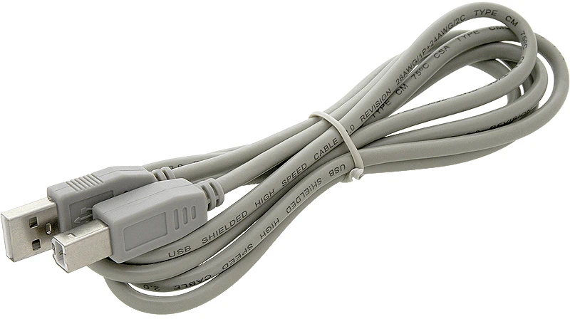 Blow USB A - B jungtis 1.5 m kompiuterio ir spausdintuvo pilka