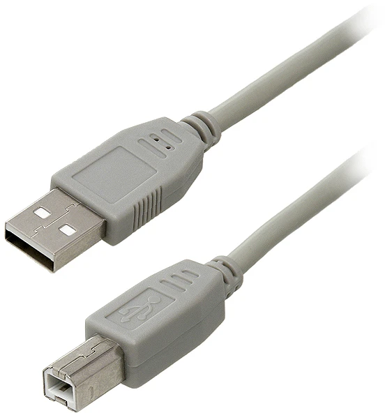 Blow USB A - B jungtis 1.5 m kompiuterio ir spausdintuvo pilka