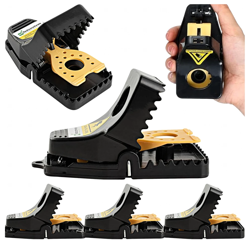 4x stiprūs pelių spąstai, žiurkių ir graužikų giljotina
