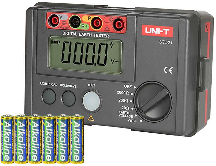 50-201# Uni-T UT521 įžeminimo varžos matuoklis